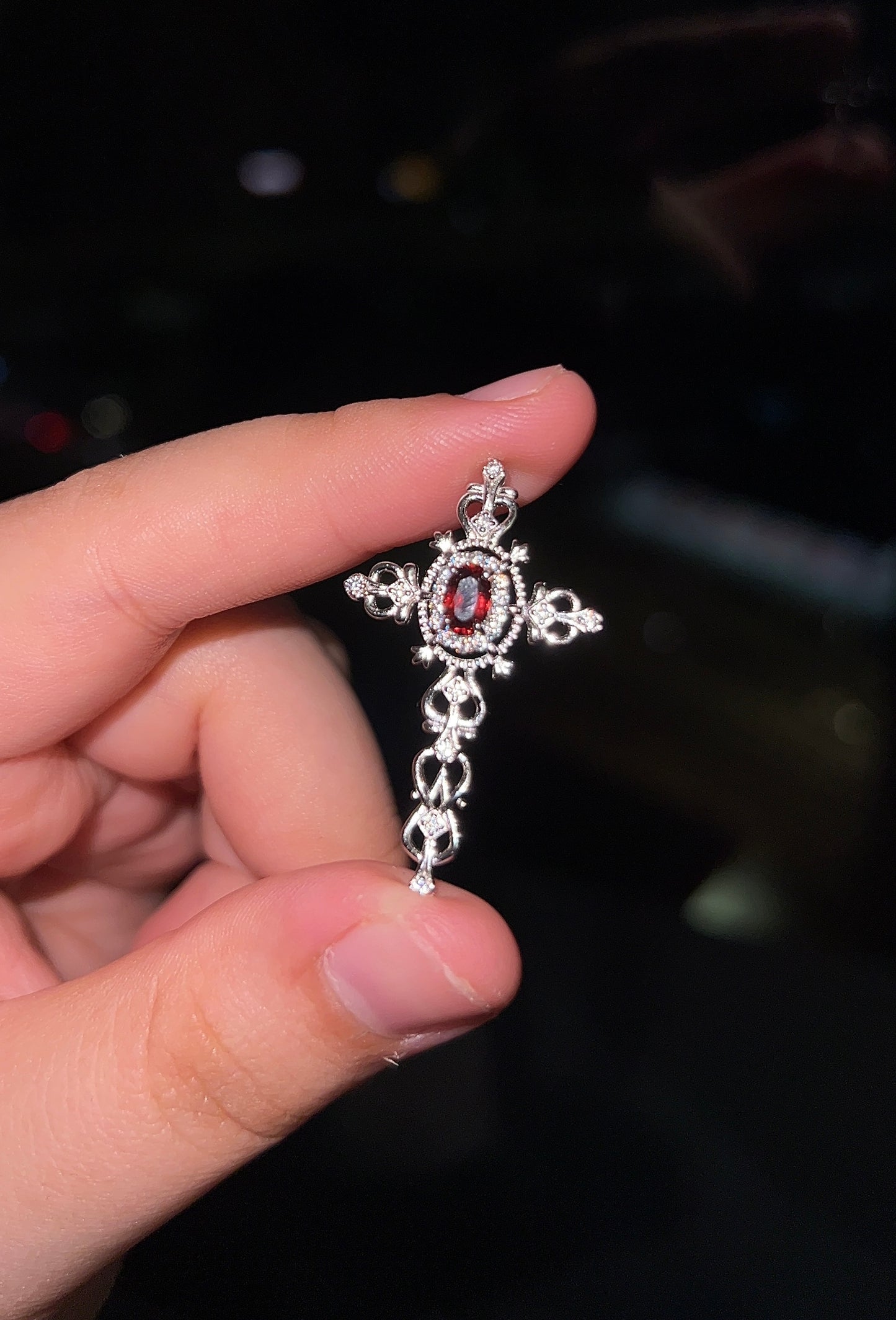 Garnet Cross ✨ Pendant