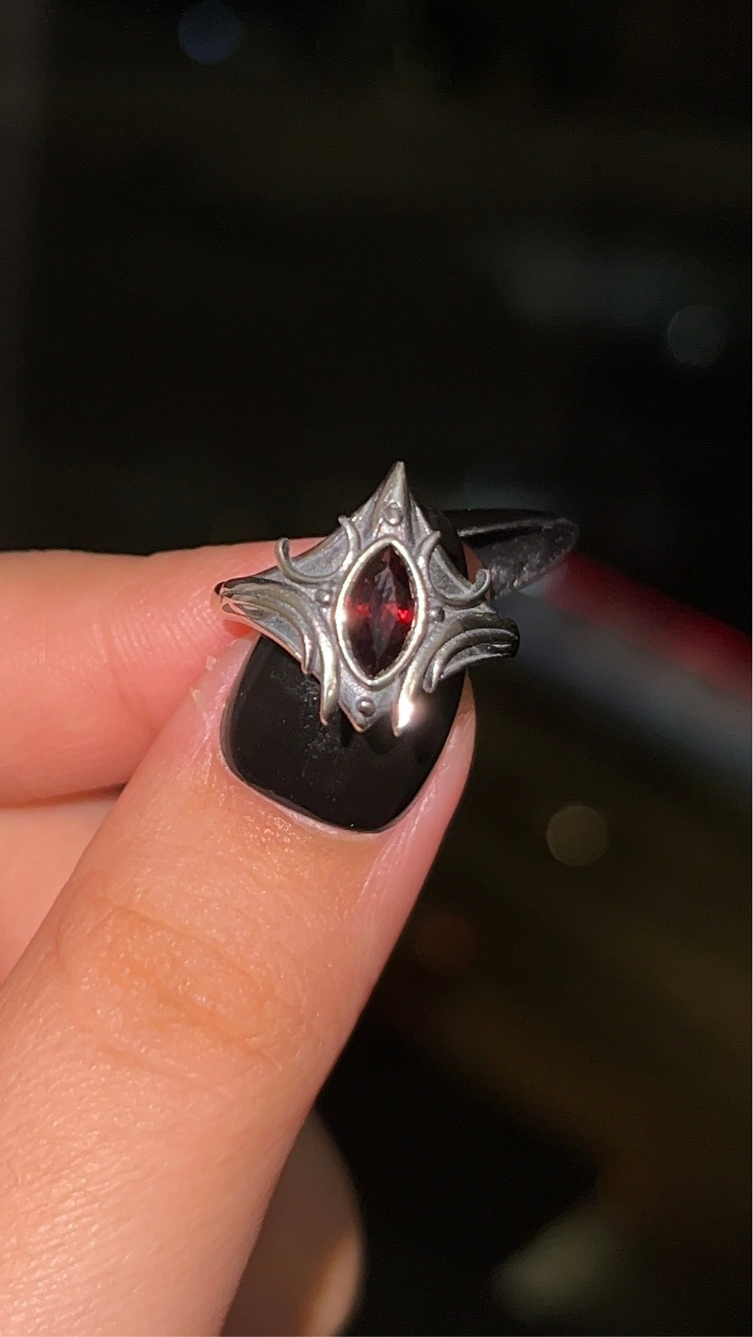 Marquise Cut Garnet Ring