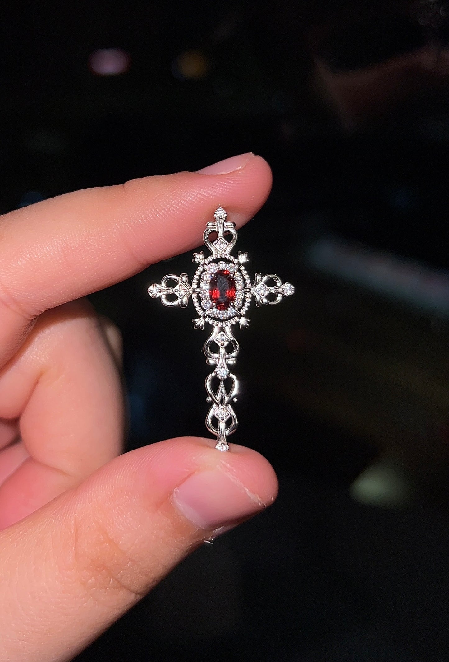 Garnet Cross ✨ Pendant