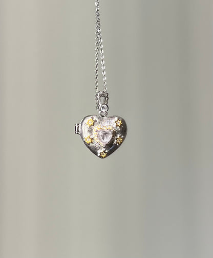 The Love - Rose Quartz Heart Locket