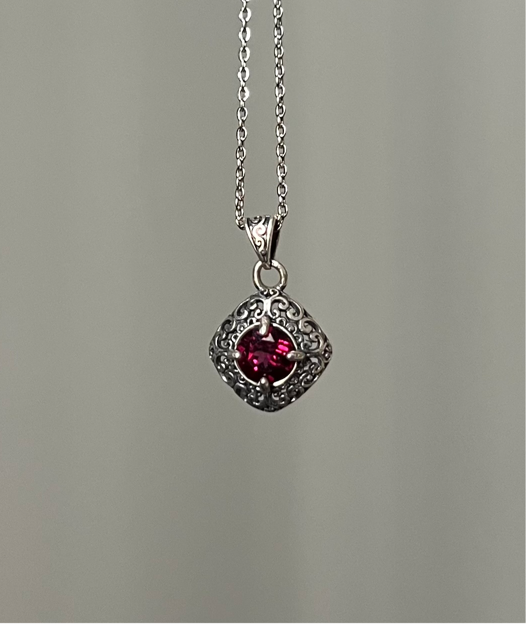 Rhodolite Garnet Pendant