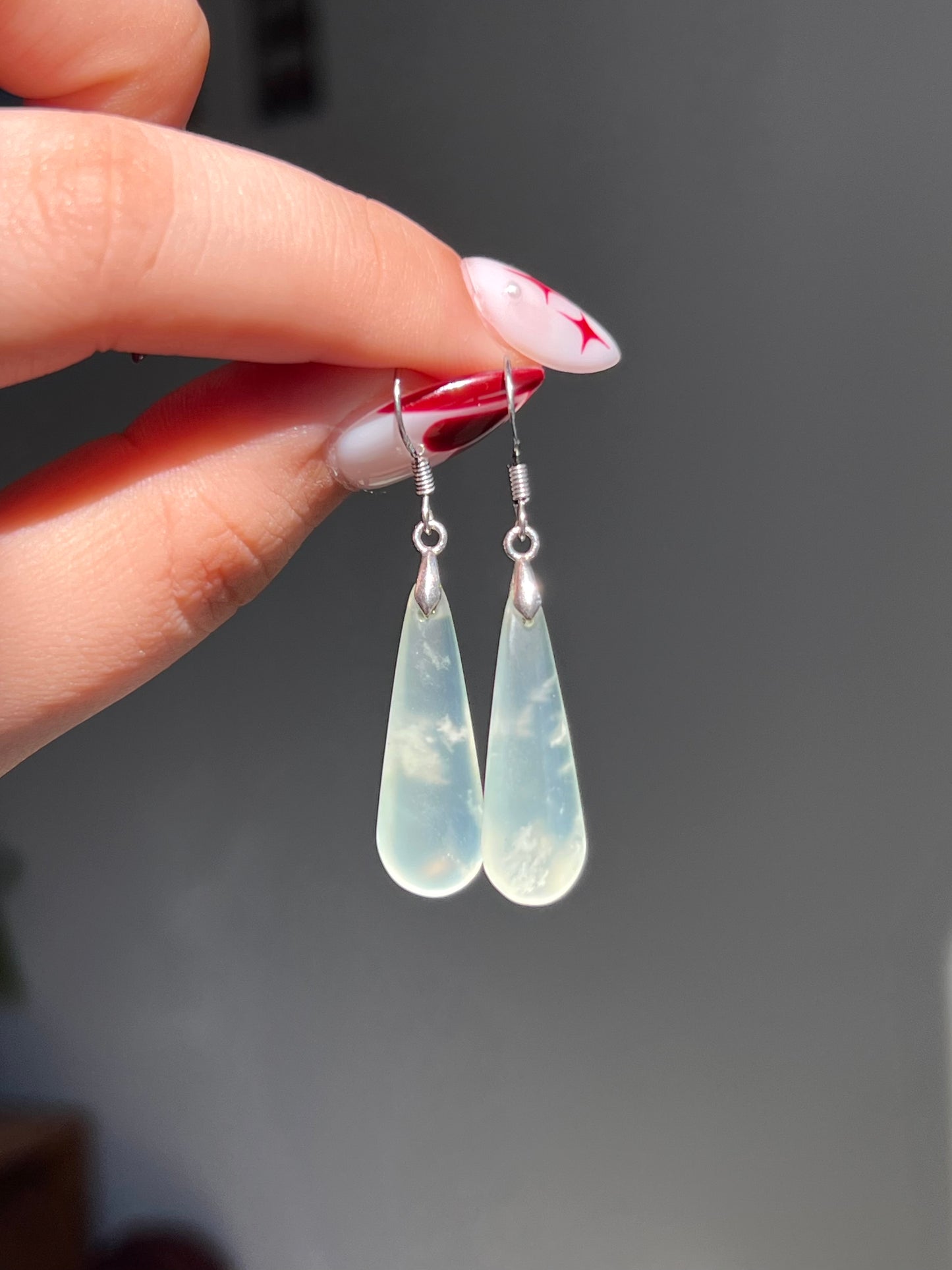 Serpentine Jade Drop Earrings