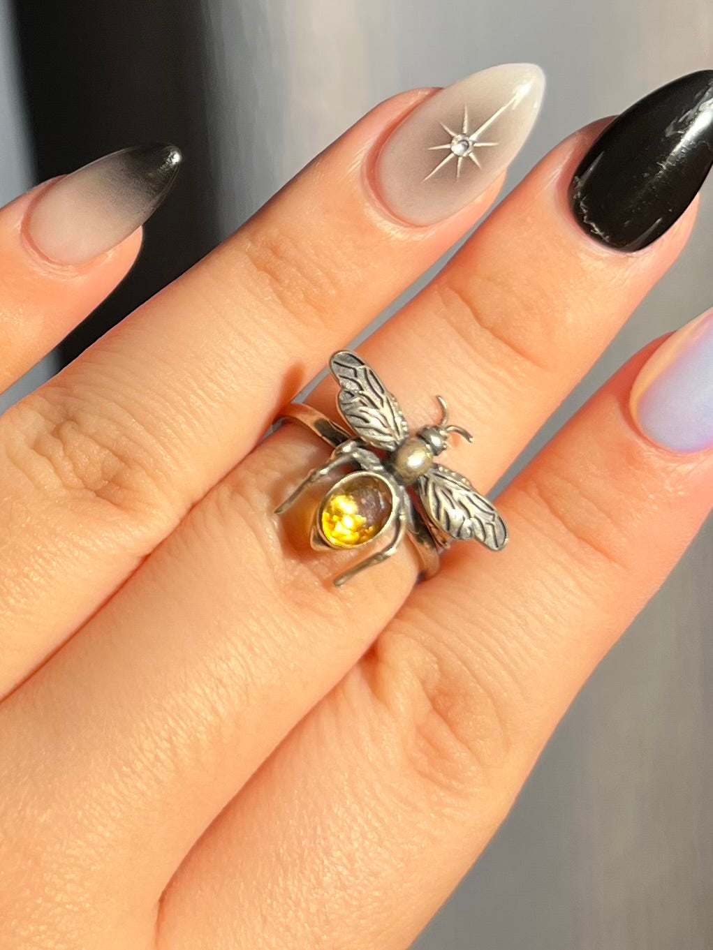 Citrine Bee Ring