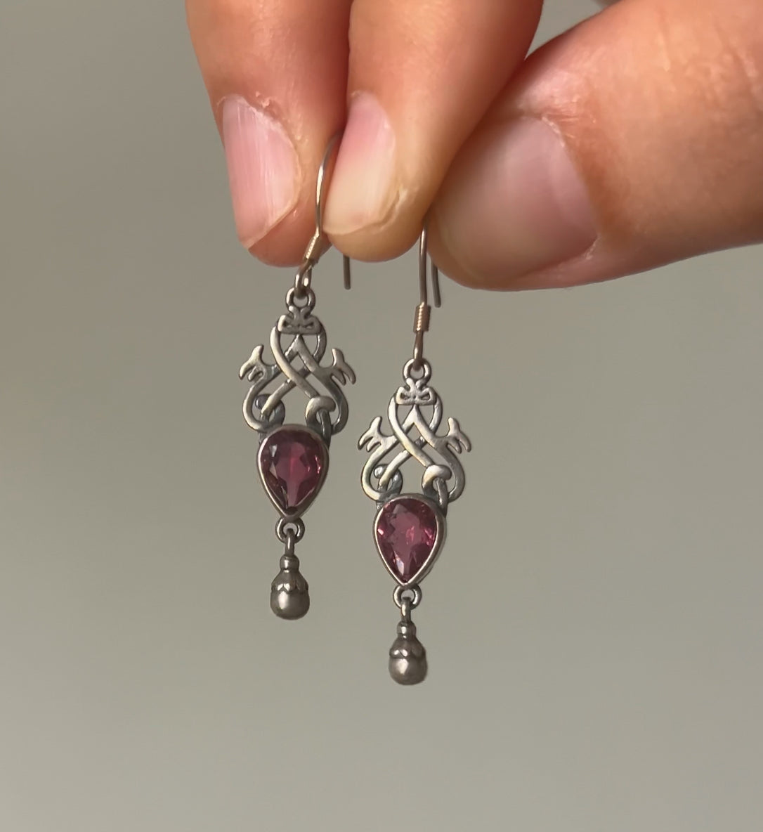 Rhodolite Garnet Earrings