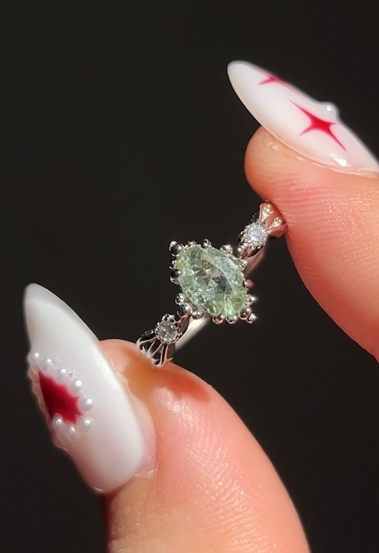 Brilliant Light Green Tourmaline Ring