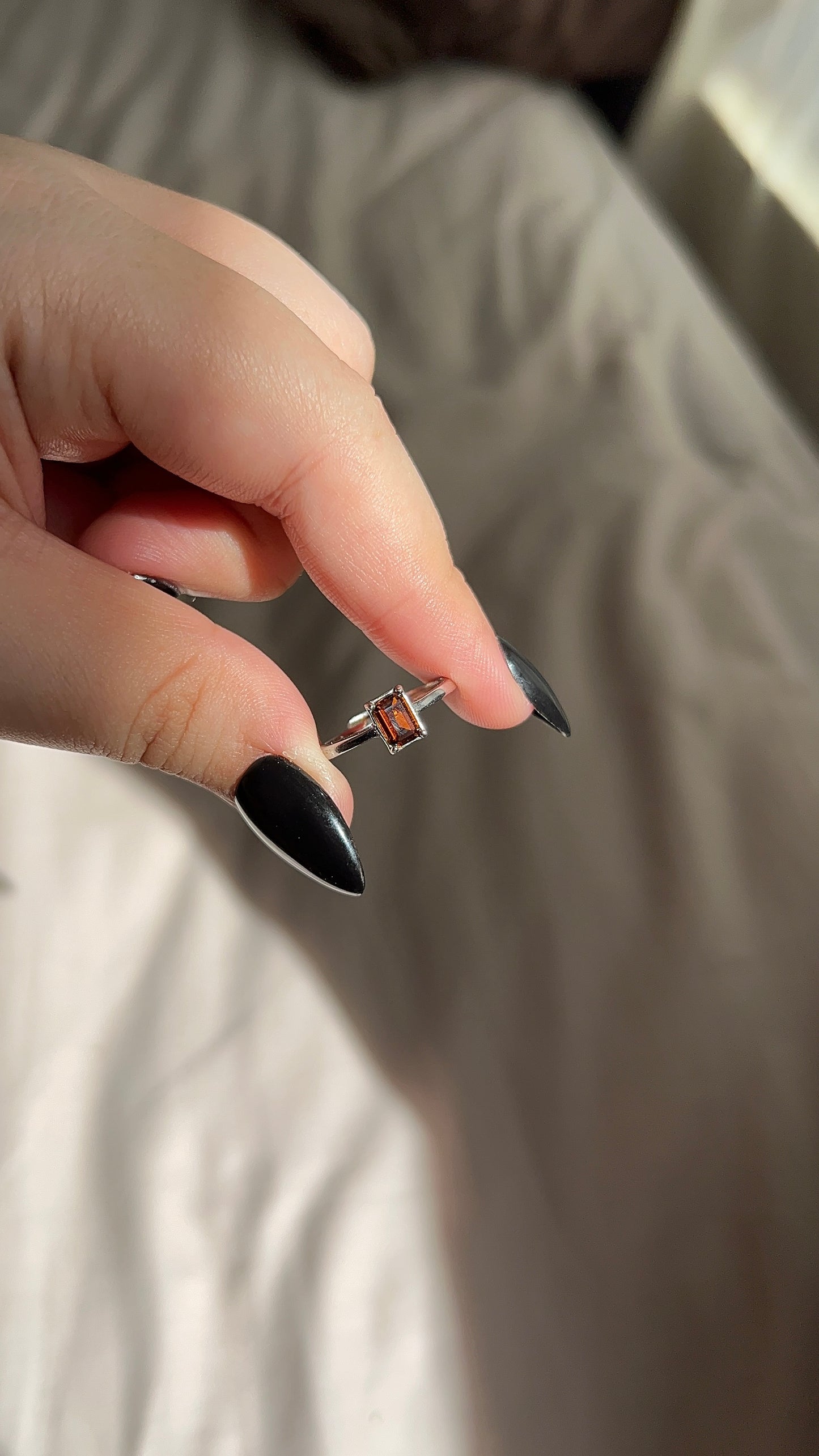 Rare Dark Yellow Tourmaline Ring