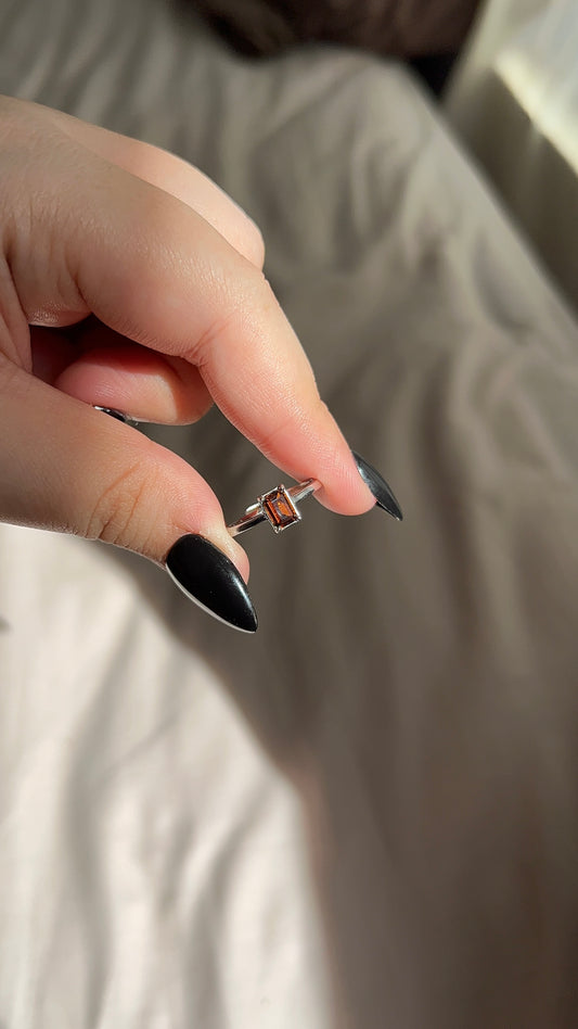 Rare Dark Yellow Tourmaline Ring