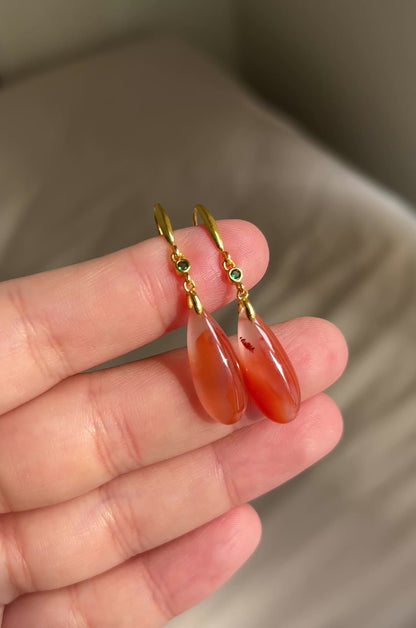 Nan Hong Agate Drop Earrings