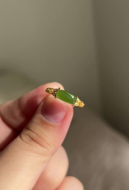 和田玉 Hetian Jade Gold Plated Ring