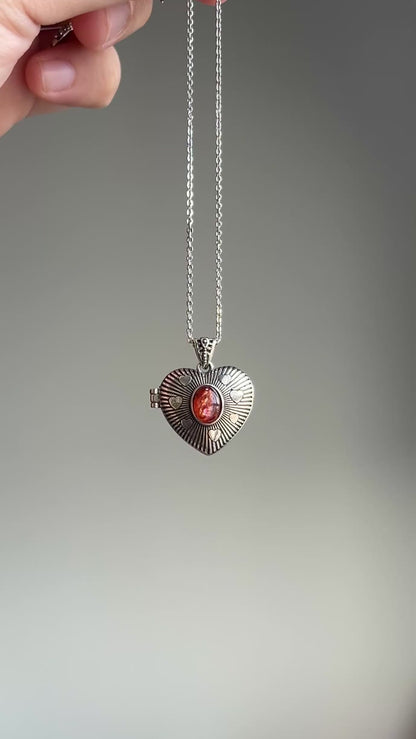 The Sun & The Moon Heart Lockets