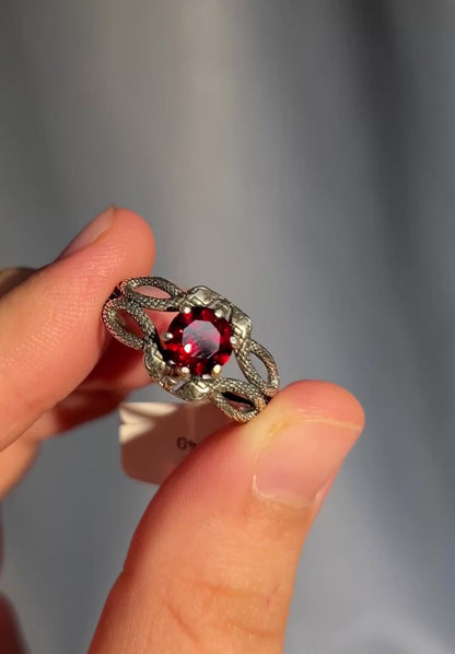 Garnet Medusa Ring