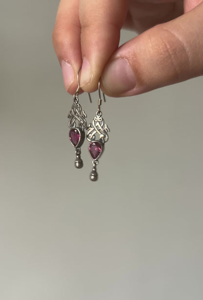 Rhodolite Garnet Earrings