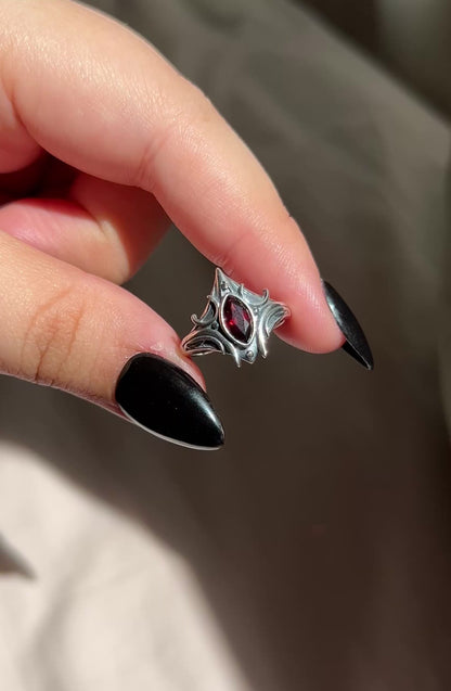 Marquise Cut Garnet Ring