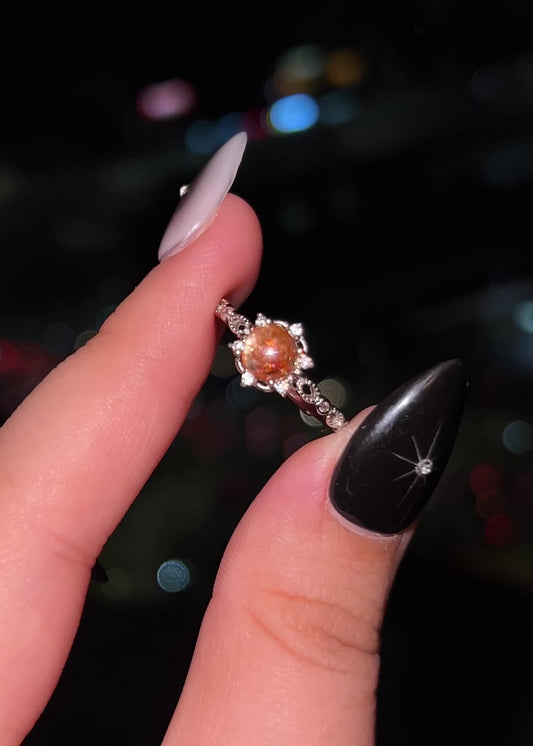 Sunstone Round Ring