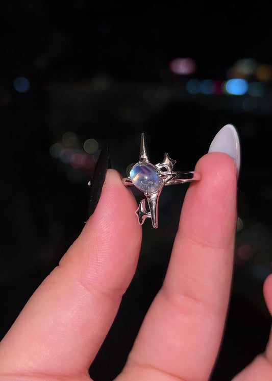 Ethereal Indian Moonstone Ring
