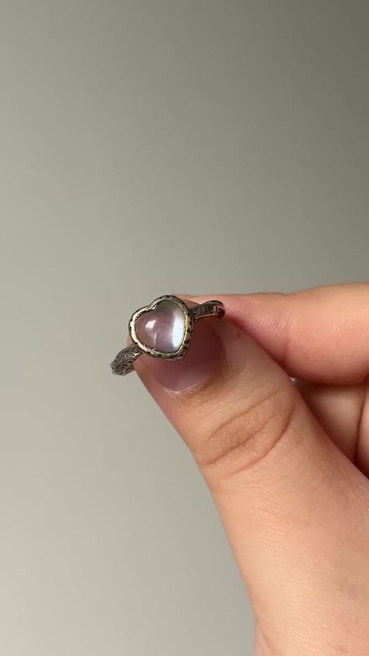 Labradorite Heart Ring