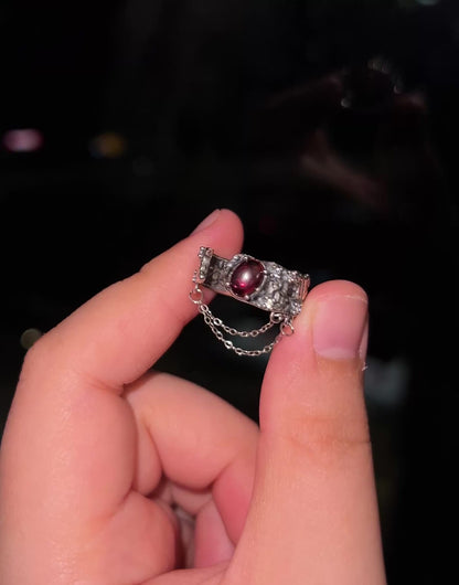 Garnet Mini Chain Ring