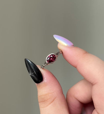 Oval Cut Rhodolite Garnet Ring