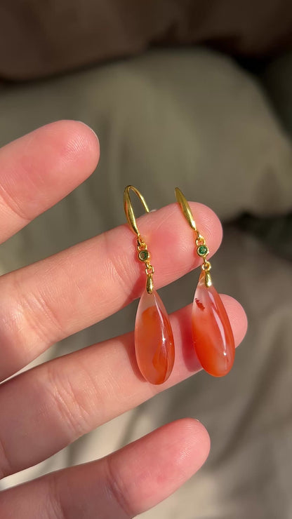 Nan Hong Agate Drop Earrings
