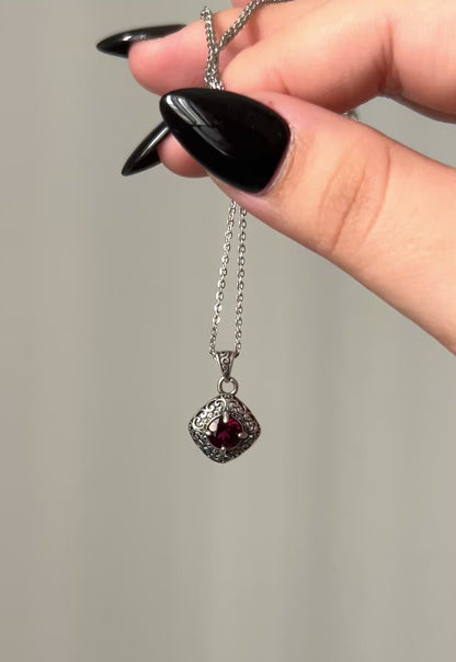 Rhodolite Garnet Pendant