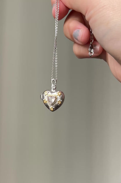The Love - Rose Quartz Heart Locket